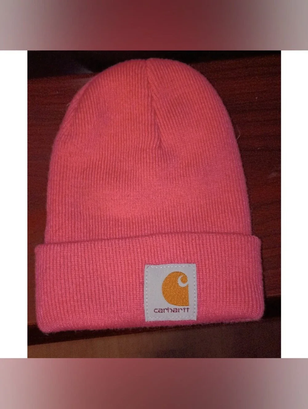 Carhartt Kids Pink Fold-Over Cuff Beanie